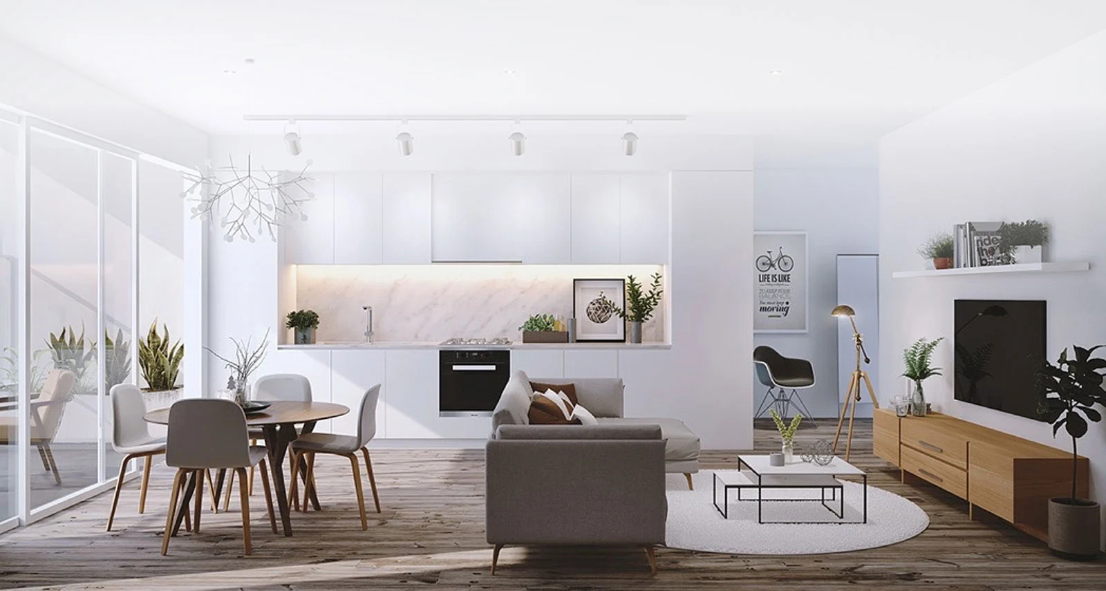 Modern home interior living room